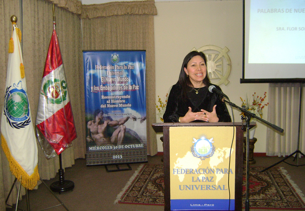 Flor Sobero embajadora de la paz